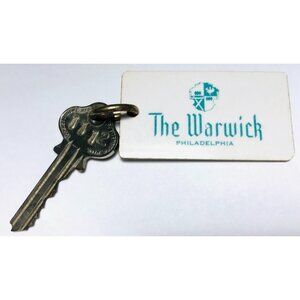 Vintage The Warwick Philadelphia PA Hotel Key & Fob #1112 Pennsylvania USA